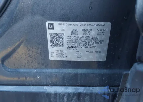 2018 Chevrolet Equinox Lt z USA, uszkodzony, nr VIN 2GNAXSEV1J6254090